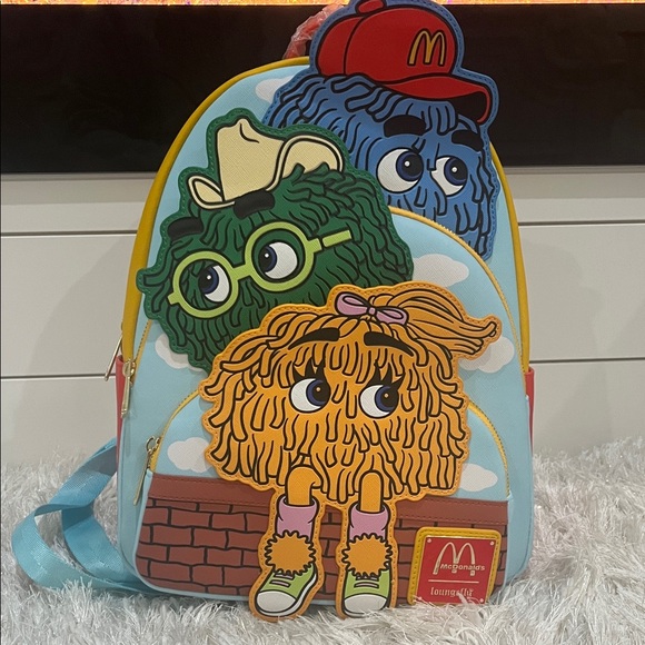 Loungefly McDonald's Characters Backpack - Blue, Yellow, Red - Picture 9 of 9